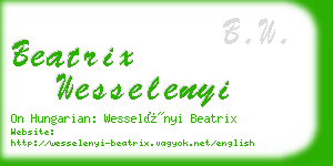 beatrix wesselenyi business card